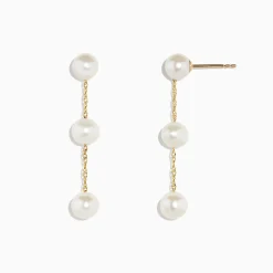 Earrings|Effy Jewelry 14K Yellow Gold Cultured Fresh Water Pearl Drop Earrings