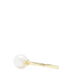Rings|Effy Jewelry 14K Yellow Gold Cultured Pearl and Diamond Accented Ring, 0.05 TCW