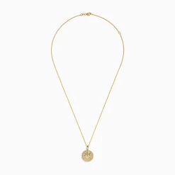 Necklaces & Pendants|Effy Jewelry 14K Yellow Gold Diamond Compass Pendant