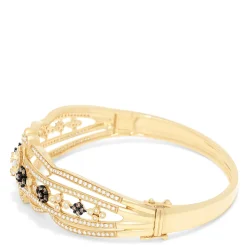 Bracelets|Effy Jewelry 14K Yellow Gold Diamond Filigree Bangle, 2.03 TCW