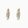 Earrings|Effy Jewelry 14K Yellow Gold Diamond Hoop Earrings