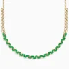 Necklaces & Pendants|BH Multi 14K Yellow Gold Emerald and Diamond Necklace