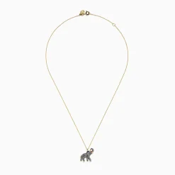 Necklaces & Pendants|Effy Jewelry 14K Yellow Gold Enamel Elephant Necklace