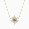 Necklaces & Pendants|BH Multi 14K Yellow Gold Espresso and White Diamond Necklace