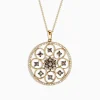 Necklaces & Pendants|Effy Jewelry 14K Yellow Gold Espresso and White Diamond Pendant, 1.43 TCW