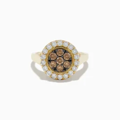 Rings|Effy Jewelry 14K Yellow Gold Espresso and White Diamond Ring