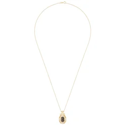 Necklaces & Pendants|Effy Jewelry 14K Yellow Gold Espresso and White Diamond Pendant, 0.29 TCW