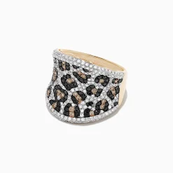 Rings|BH Multi 14K Yellow Gold Espresso, Black and White Diamond Ring, 1.83 TCW
