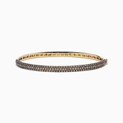 Bracelets|BH Multi 14K Yellow Gold Espresso Diamond Pave Bangle, 3.12 TCW