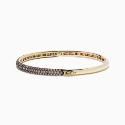 Bracelets|BH Multi 14K Yellow Gold Espresso Diamond Pave Bangle, 3.12 TCW