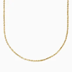 Necklaces & Pendants|Effy Jewelry 14K Yellow Gold Figaro Rope Chain Necklace 18"