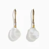 Earrings|Effy Jewelry 14K Yellow Gold Fresh Water Keshi Pearl Drop Earrings