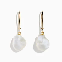 Earrings|Effy Jewelry 14K Yellow Gold Fresh Water Keshi Pearl Drop Earrings
