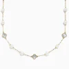 Necklaces & Pendants|Effy Jewelry 14K Yellow Gold Fresh Water Pearl and Mother of Pearl Necklace