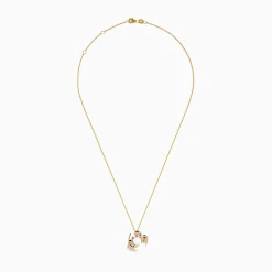 Necklaces & Pendants|Effy Jewelry 14K Yellow Gold Freshwater Pearl, Pink Sapphire and Diamond Crab Pendant