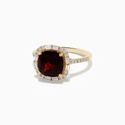 Rings|BH Multi 14K Yellow Gold Garnet and Diamond Ring