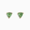 Earrings|Effy Jewelry 14K Yellow Gold Green Amethyst Stud Earrings