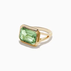Rings|Effy Jewelry 14K Yellow Gold Green Amethyst Ring