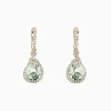 Earrings|Effy Jewelry 14K Yellow Gold Green Amethyst and Diamond Drop Earrings, 7.03 TCW