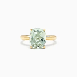 Rings|Effy Jewelry 14K Yellow Gold Green Amethyst Ring, 3.95 TCW