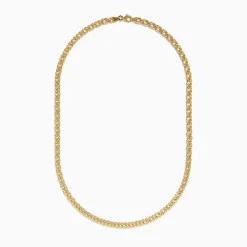 Necklaces & Pendants|Effy Jewelry 14K Yellow Gold Hollow Interlock Links Chain Necklace 18"