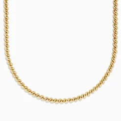 Necklaces & Pendants|Effy Jewelry 14K Yellow Gold Hollow San Marco Chain Necklace 17"