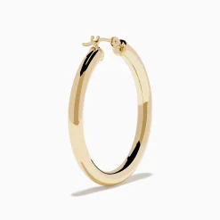 Earrings|Effy Jewelry 14K Yellow Gold Hollow Tube Hoops