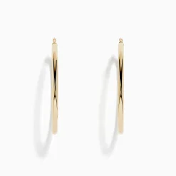 Earrings|Effy Jewelry 14K Yellow Gold Large Tube Hoop Earrings