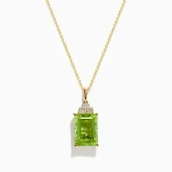 Necklaces & Pendants|BH Multi 14K Yellow Gold Lemon Quartz and Diamond Pendant