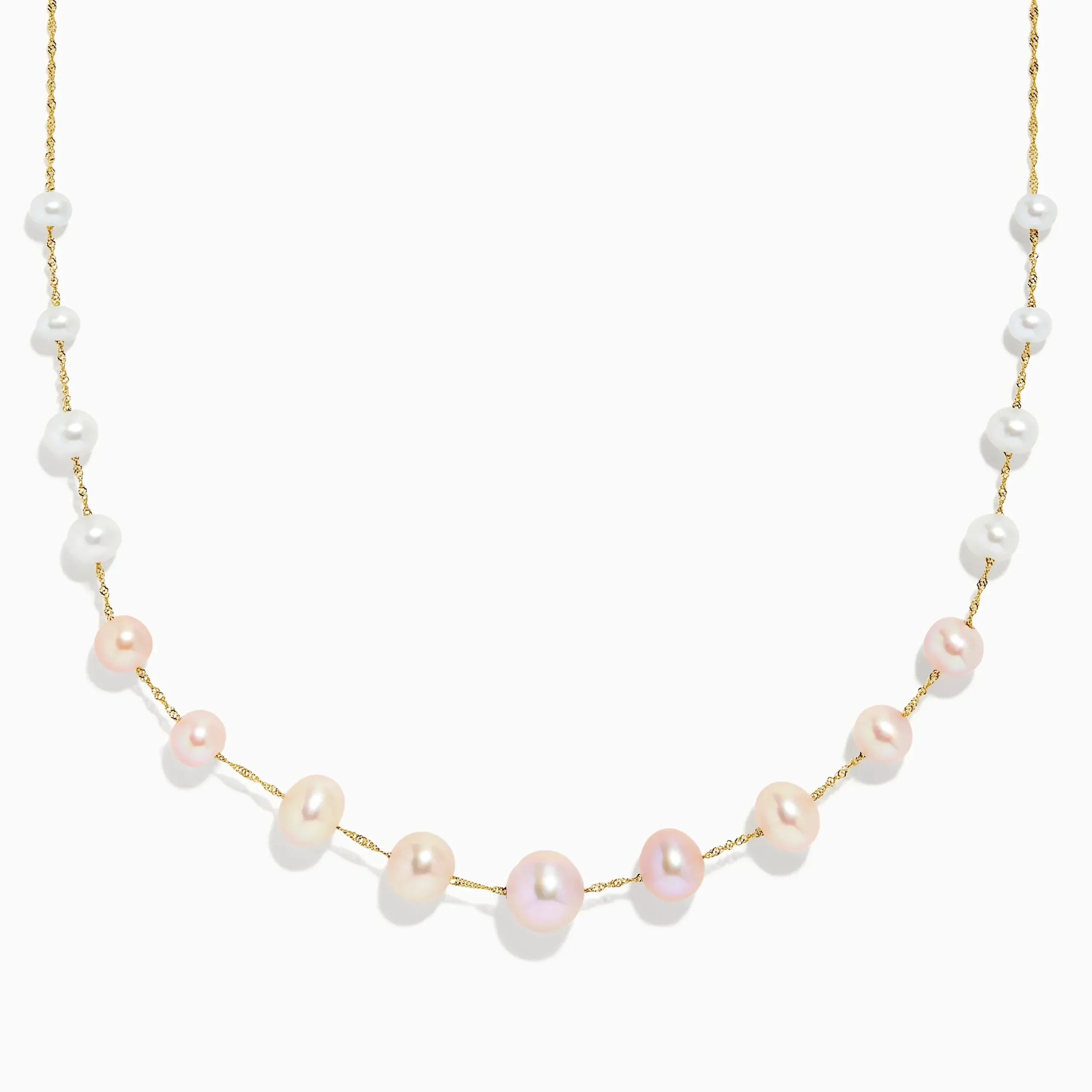 Necklaces & Pendants|BH Multi 14K Yellow Gold Multi Color Pearl Necklace