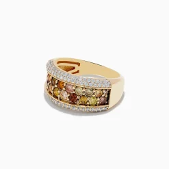 Rings|Effy Jewelry 14K Yellow Gold Multi Color Diamond Ring