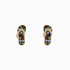 Earrings|Effy Jewelry 14K Yellow Gold Multi Color Sapphire and Diamond Sandal Earrings