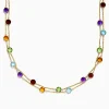 Necklaces & Pendants|Effy Jewelry 14K Yellow Gold Multi Gemstone Station Necklace, 28.93 TCW