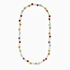 Necklaces & Pendants|Effy Jewelry 14K Yellow Gold Multi Gemstone Station Necklace, 28.93 TCW
