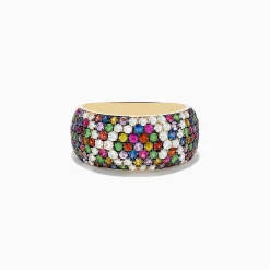 Rings|BH Multi 14K Yellow Gold Multi Sapphire and Diamond Ring