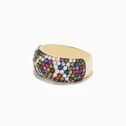 Rings|BH Multi 14K Yellow Gold Multi Sapphire and Diamond Ring