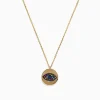 Necklaces & Pendants|BH Multi 14K Yellow Gold Multi Sapphire and Diamond Evil Eye Necklace, 0.29 TCW
