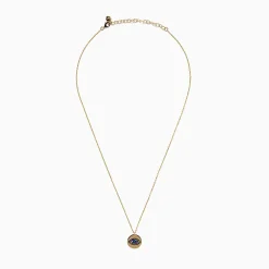 Necklaces & Pendants|BH Multi 14K Yellow Gold Multi Sapphire and Diamond Evil Eye Necklace, 0.29 TCW