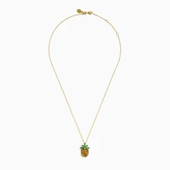 Necklaces & Pendants|Effy Jewelry 14K Yellow Gold Multi Sapphire Tsavorite and Diamond Pinapple Pendant