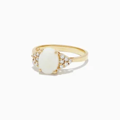 Rings|BH Multi 14K Yellow Gold Opal and Diamond Ring, 1.13 TCW