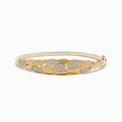 Bracelets|Effy Jewelry 14K Yellow Gold Pave Diamond Bangle