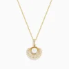 Necklaces & Pendants|BH Multi 14K Yellow Gold Pearl and Diamond Shell Necklace