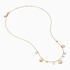 Necklaces & Pendants|Effy Jewelry 14K Yellow Gold Pearl and Diamond Necklace