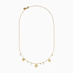 Necklaces & Pendants|Effy Jewelry 14K Yellow Gold Pearl and Diamond Necklace