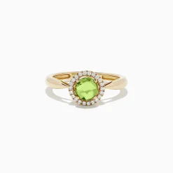 Rings|BH Multi 14k Yellow Gold Peridot and Diamond Ring, 1.10 TCW