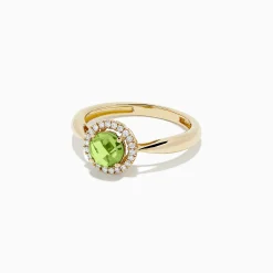 Rings|BH Multi 14k Yellow Gold Peridot and Diamond Ring, 1.10 TCW