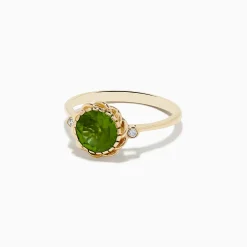 Rings|BH Multi 14K Yellow Gold Peridot and Diamond Ring