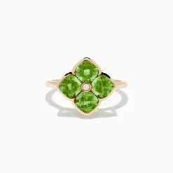 Rings|Effy Jewelry 14K Yellow Gold Peridot and Diamond Ring