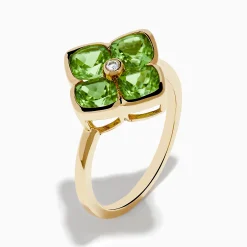 Rings|Effy Jewelry 14K Yellow Gold Peridot and Diamond Ring