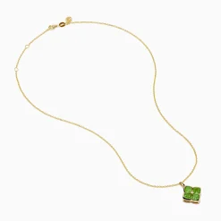 Necklaces & Pendants|Effy Jewelry 14K Yellow Gold Peridot and Diamond Pendant